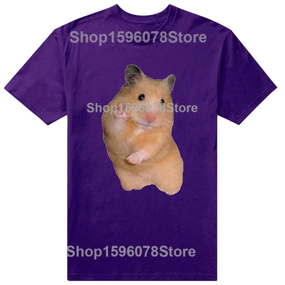 

Funny Peace Sign Hamster Classic Graphic T-shirts Men Women s Fashion Casual Tshirt 100% Cotton Loose Oversized T Shirt Summer 3XL