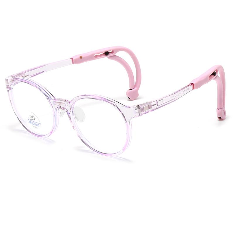 6-10 Kids Adjustable Optical Glasses Frame Boys Girls Round Silicone Anti-slip Customizable Myopia Hyperopia Glasses