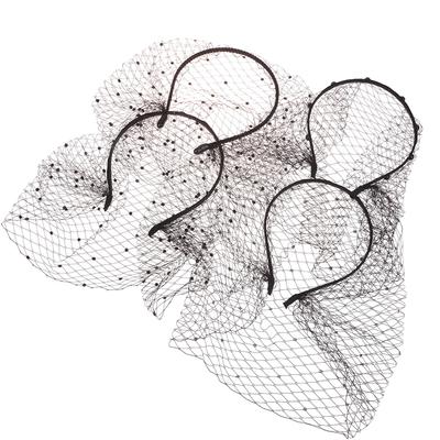 Voile de Mariage Tulle Cage Mode Avec Perles Voiles de Fête de Mariage Bandeaux Bijoux de Cheveux Fête Scène Couvre-chef Headdress