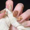 Autumn Coffee Checkerboard Nail Patch Fake Nail Wear Nail Art Finished Nail Patch Waterproof Removable Nail Piece