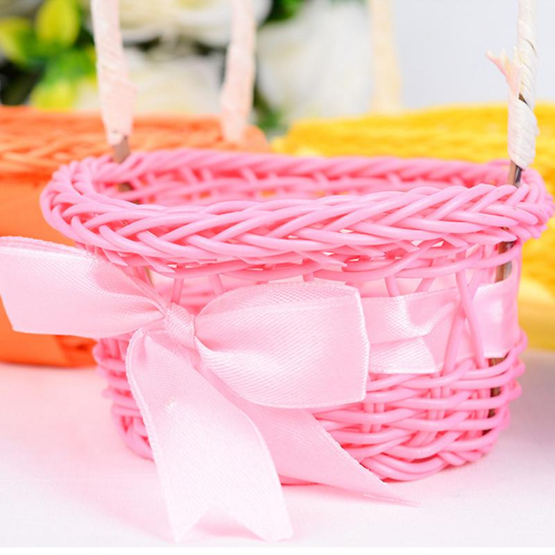 2/3/4PCS Picnic Basket Environmentally Friendly Adopt High-quality Plastic Rattan Material Handwork Holiday Decoration Portable