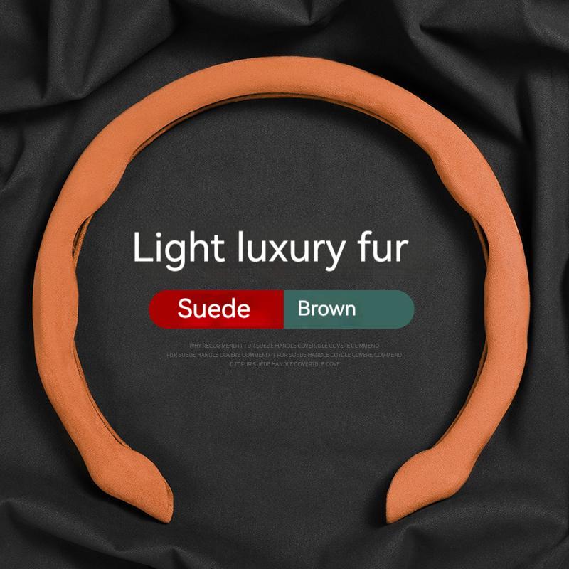 Non-slip Car Steering Wheel Cover Suede For Baojun 310 330 360 510 530 560 610 730 RS-3 RC-5 RM-5 Car