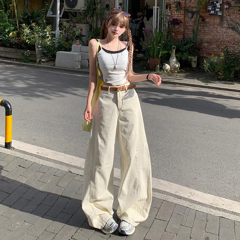 Damen High Waist Straight Leg Wide-Leg Jeans - Neue Herbstmode