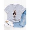Women's fashion short-sleeved casual T-shirt clothes summer  clothing ladies print graphic tops