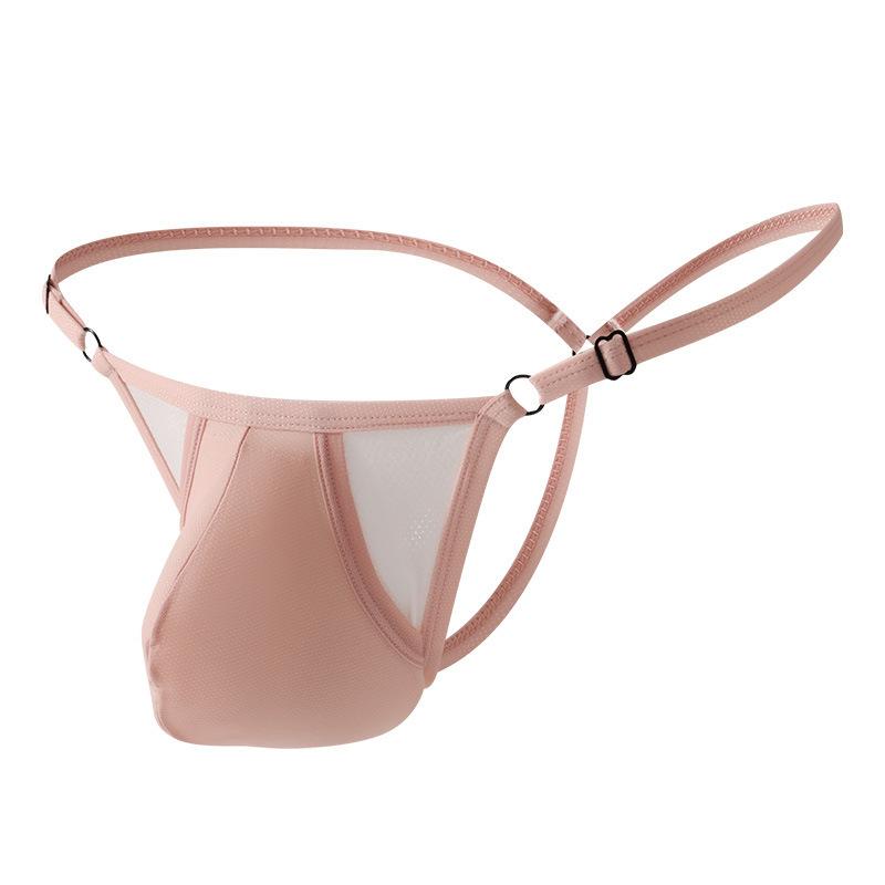 Sexy Mini G-String For Men Ice Silk Seamless Underwear Bulge Pouch Underpants Cooling Underpants Breathable Panties Bikini Trunk