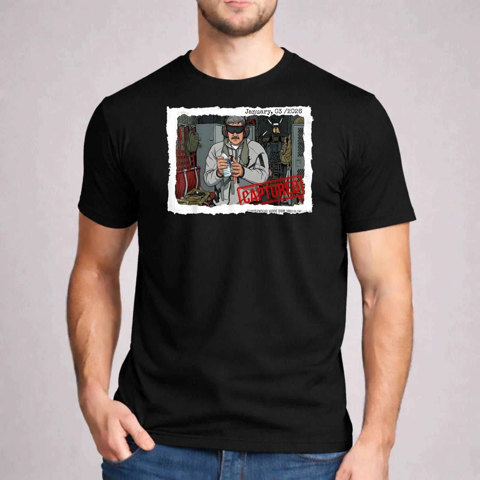 Nicolas Maduro Captured T-Shirt Venezuela Libre 2026 Political Humor Graphic Tee M