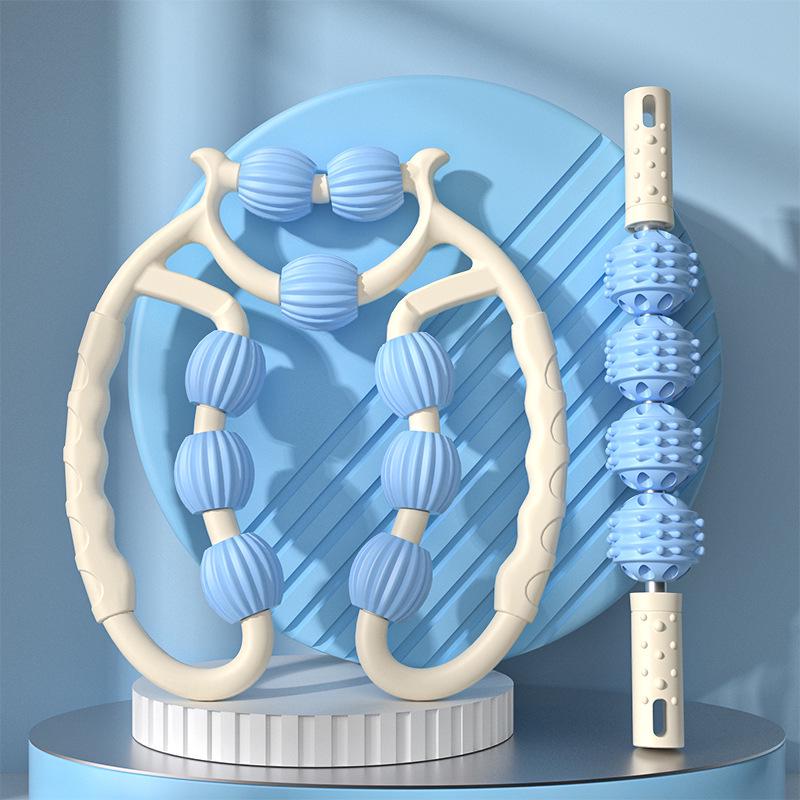 9-Wheel Leg Massager: Soothing Calf Roller for Muscle Relaxation and Beauty