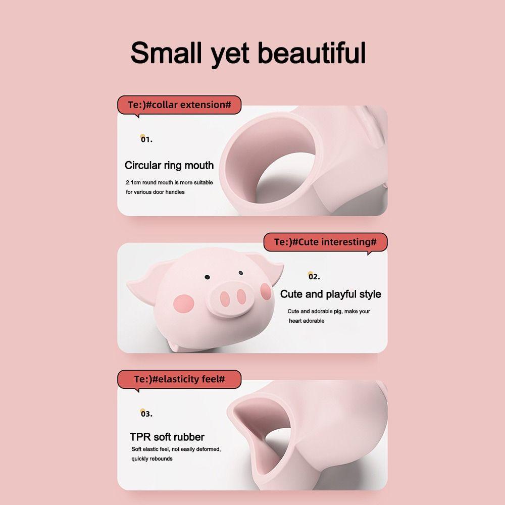 3Pcs Silicone Wall Protector Cartoon Doorknob Bumper Pad Cute Door Stopper  for Bedroom