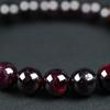 Eigado Garnet 24 Inner Natural Power Good Luck January Birthstone Bracelet, Beads, 7.5mm, Diameter Approx. 16cm, Stone, Stone, Charm,
