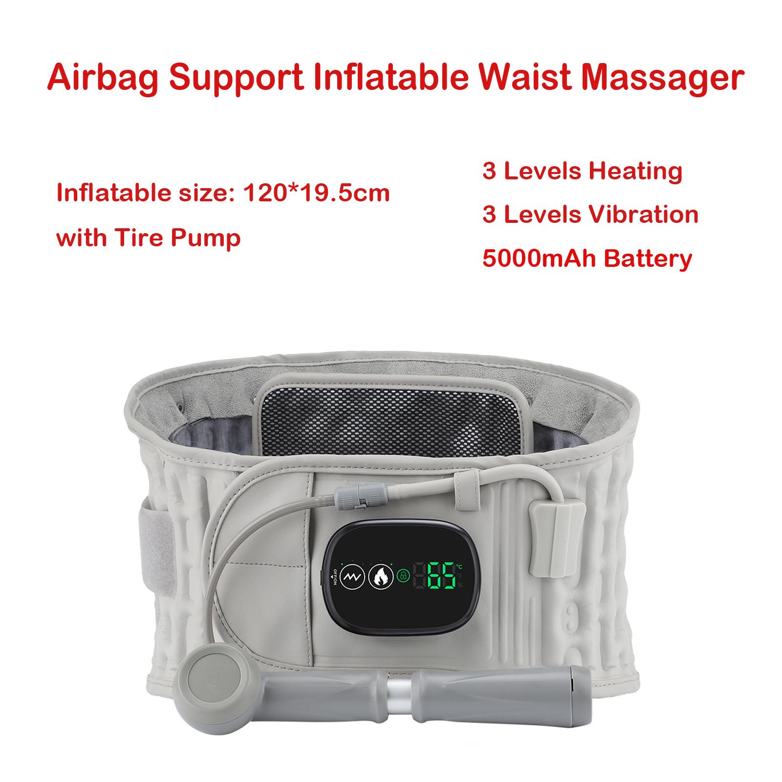 Electric Inflatable Air Pressure Belt New Upgrade Sideway Extrusion Lumbar Traction Waist Support Massager Relaxation