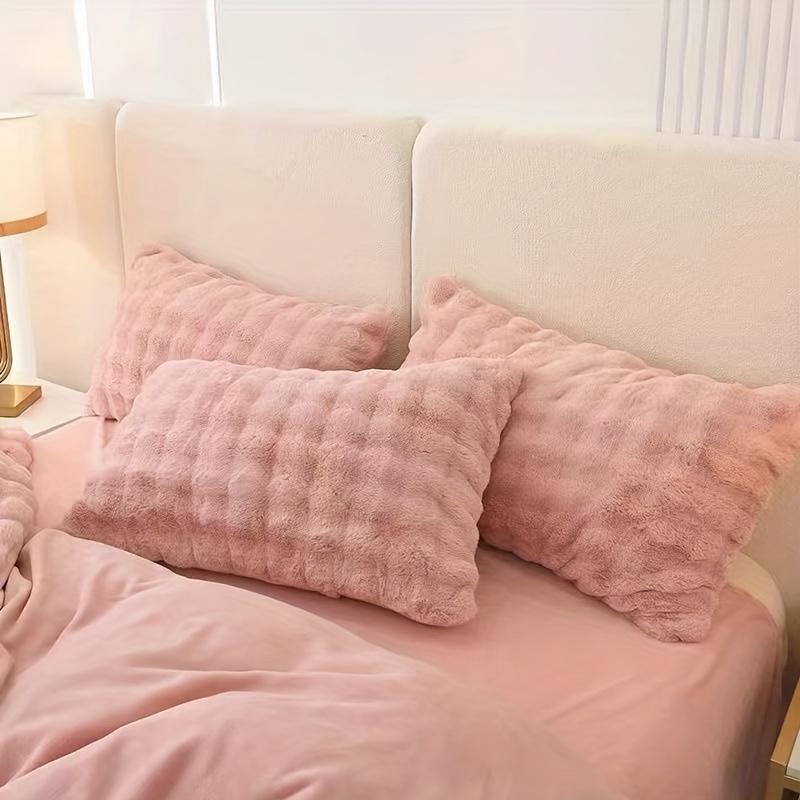 Without Pillow Core - Soft And Warm Winter Faux Fur Pillow Covers Perfect For Bedroom, Sofa, And Home Decoration