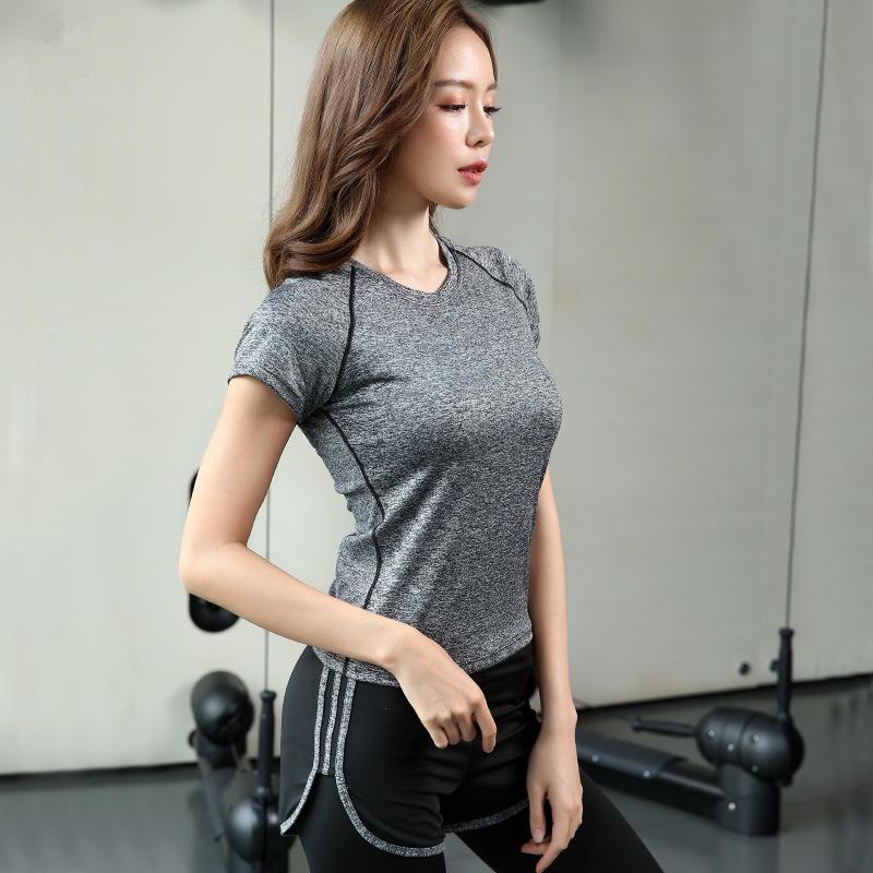 Summer Yoga Quick-Dry Slimming Short Sleeve T-Shirt