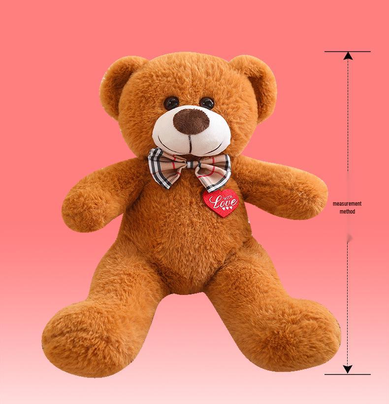 Bow Tie Heart Teddy Bear Plush Toy - Creative Valentine's Gift for Her