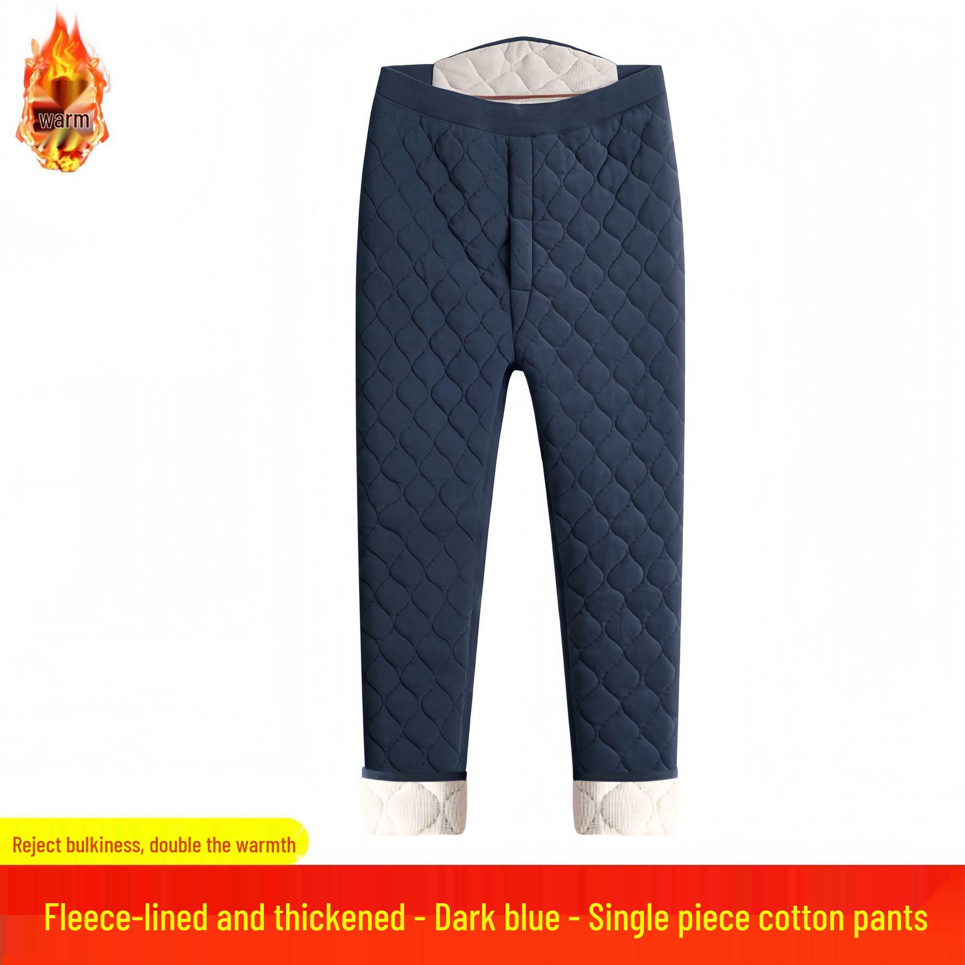 

Winter Cotton Homewear Set for Men: Plush Velvet Lined Jacket and Pants for Warmth, Ideal for Middle-Aged and Elderly XL for 60-70 kg