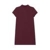 Polo Ralph Lauren Dress Ss24 Logo Embroidered Polo Collar Midi Short Sleeve Kids Dress Burgundy 313910193-003