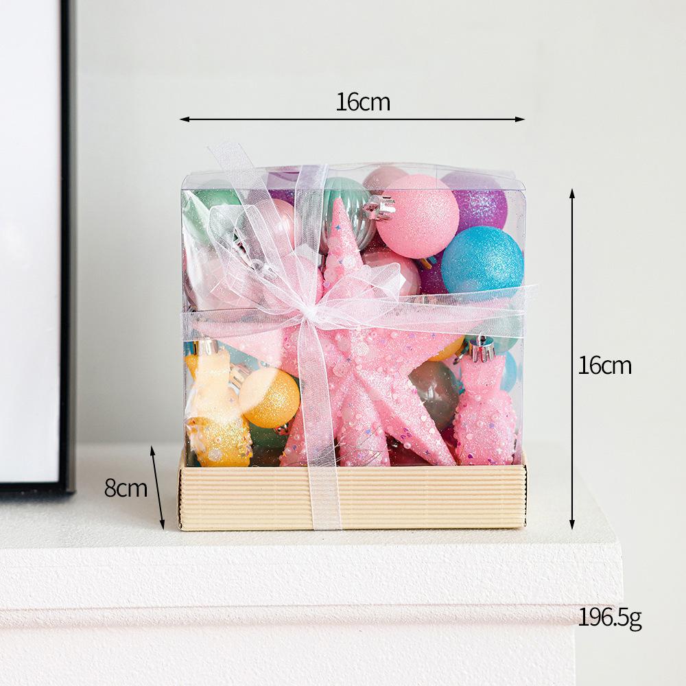 Festive Christmas Ornament Set:9 Vibrant, Decorative Balls for Your Tree - No Feathers, Plastic, Easy To Hang