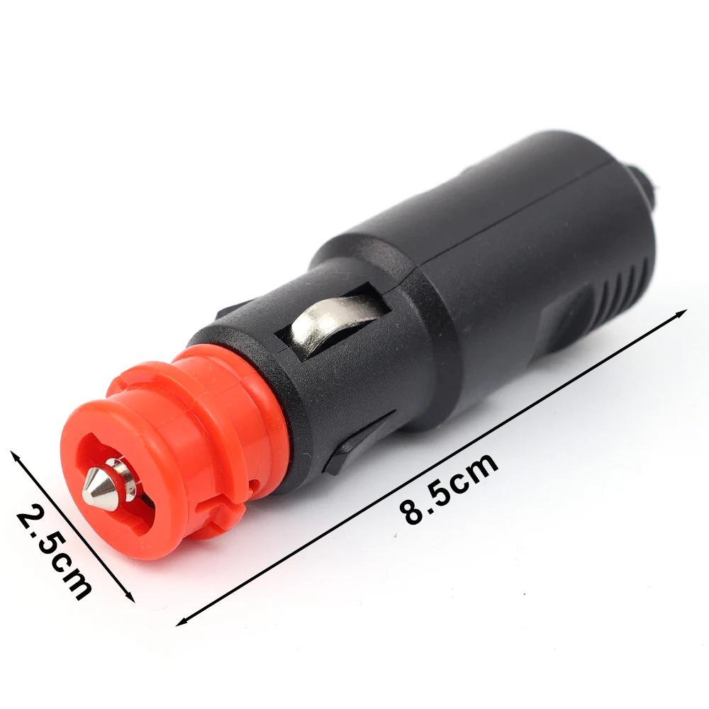 9pcs Universal 12V-24V Car Cigarette Lighter Plug Socket Power Plug Connection Cigaret Socket Adaptor Male Plug Accessories