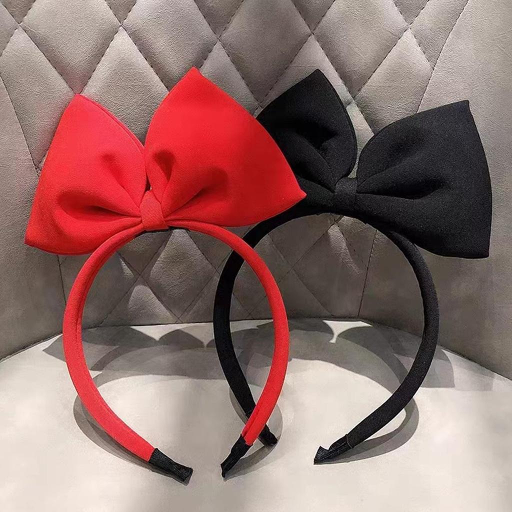 [MAEXUS] Niedliche Schleifen-Diadem Haarverzierung, Prinzessinnen-Haarband, Cosplay-Requisite, Accessoire, Schneewittchen, Kiki, Gothic Lolita (rot)