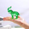 Carina Statuetta Elefante in Vetro di Cristallo, Regalo da Collezione per Amante degli Elefanti Statua Animale Ornamento per Decorazioni Domestiche