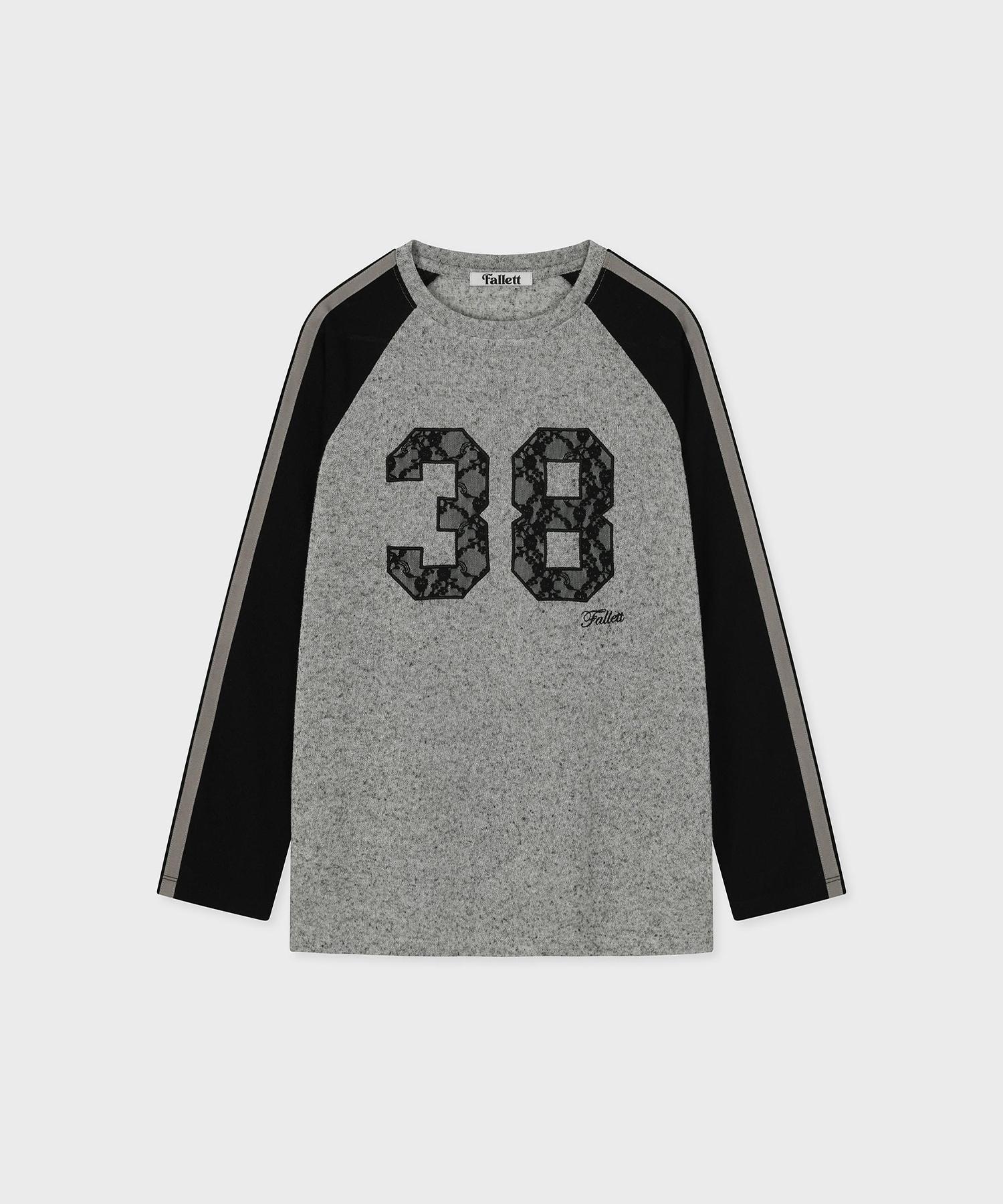 Palette Color Block Raglan Long Sleeve Grey Gray/S