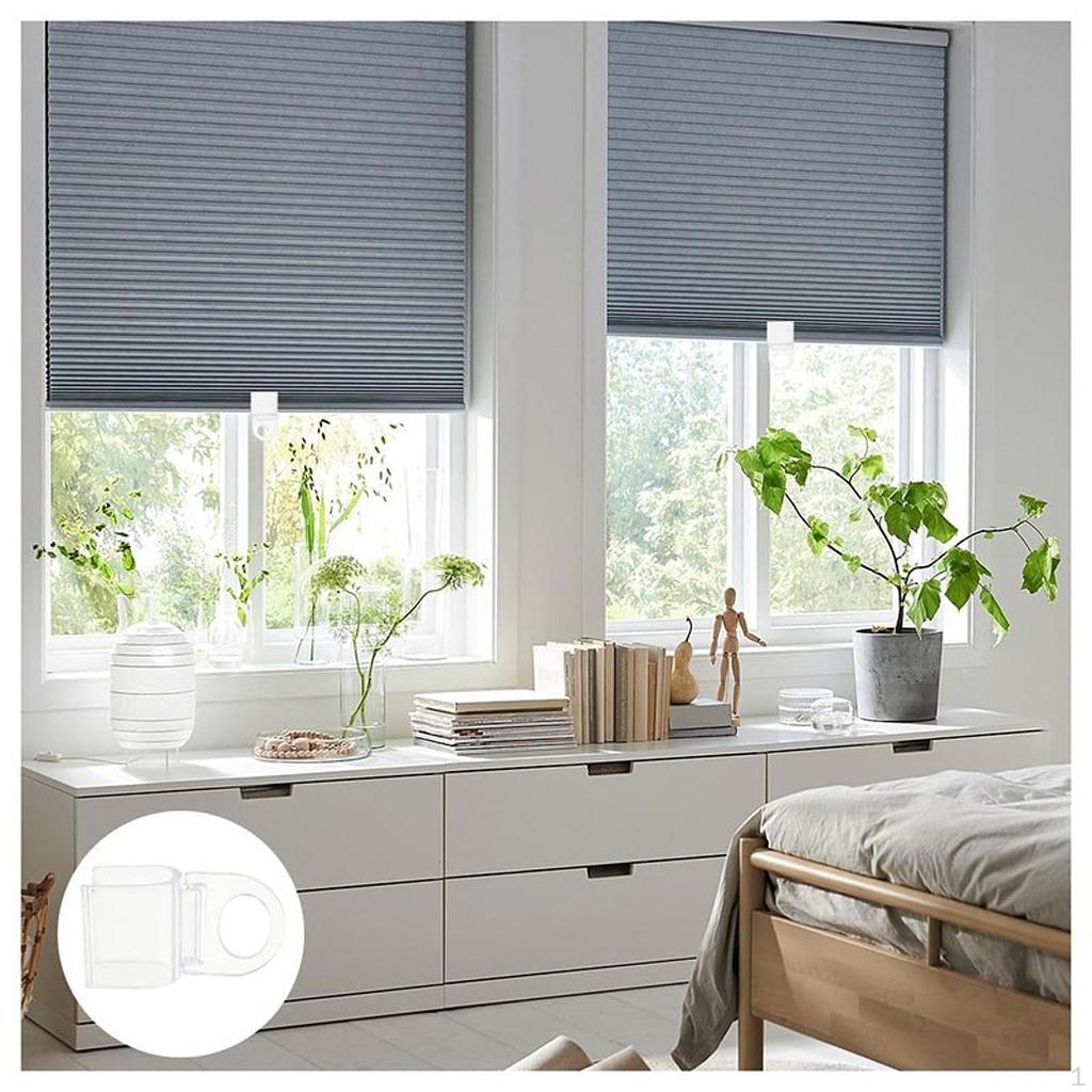 5Pcs Home Roller Shutter Clips,Hanging Curtain,Transparent Handle Shades,Pull Down Clips for