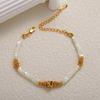 S925 Sterling Silver Natural White Shell Color Treasure Bracelet Female Original Light Luxury Design Minimalist White Shell Beaded Set