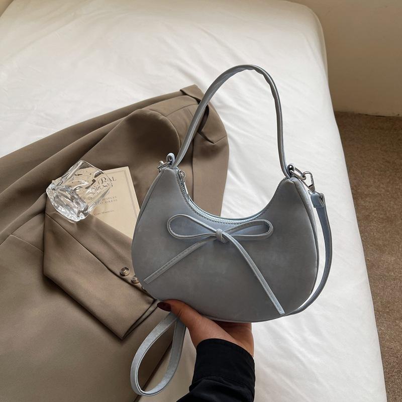 

Однотонная сумка-бант Женская новая повседневная модная универсальная сумка через плечо синий