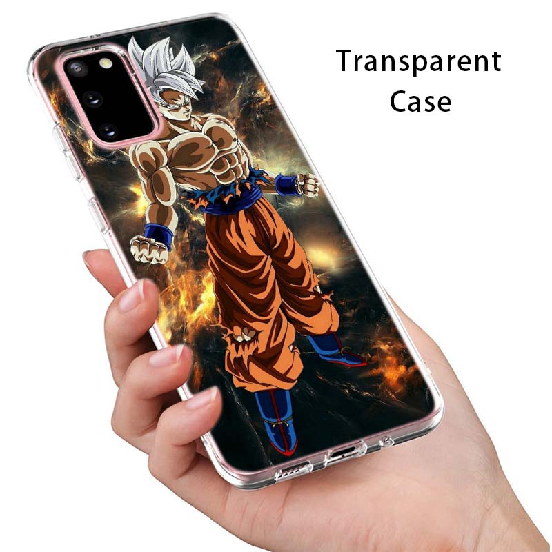 Dragonball Z Saiyajin Transparente Silikonhülle für Samsung Galaxy S22 Pro S21 S20 FE Ultra S10 S10E Lite S9 Plus Handyhülle