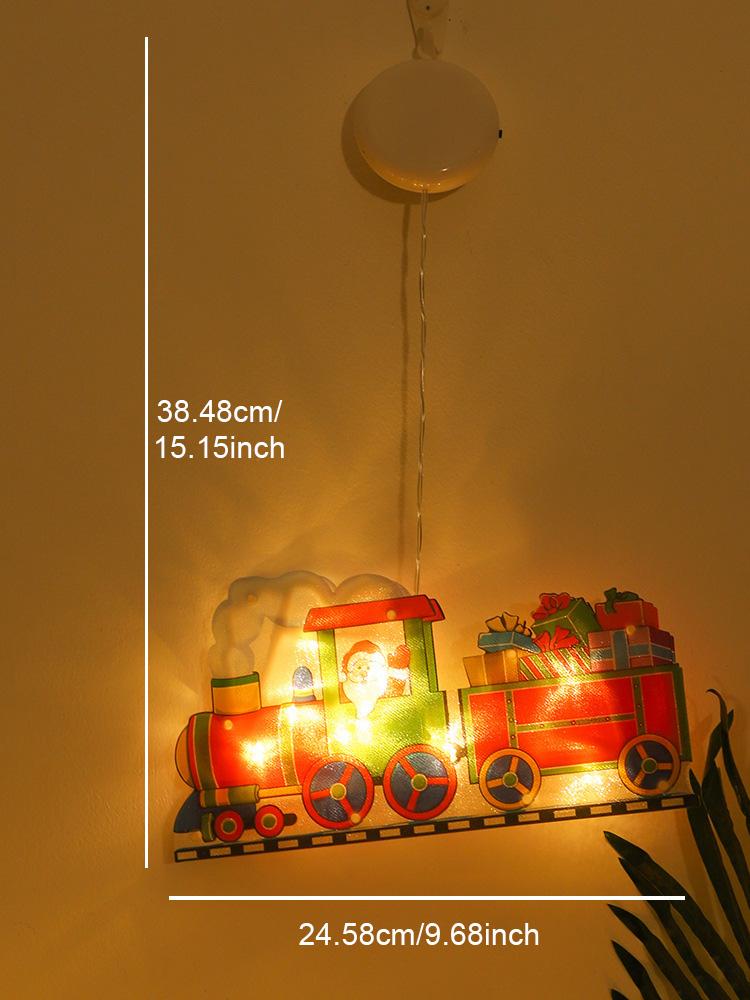 

Рождественский занавес, подвесной светильник, светодиодная гирлянда, присоска, питание от батареек, для праздничного украшения комнаты, освещение, новинка