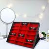 Glasses Holder Case Organizer 18-Grid Eyewear Display Case Storage Box Tilt Standing Grid Spectacles Case