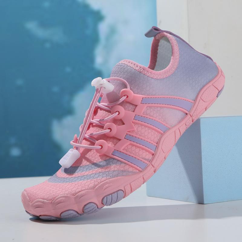 

Літнє взуття для струмків, чоловіче та жіноче взуття, що швидко сохне, нековзке взуття для йоги, взуття для риболовлі-амфібії, взуття для альпінізму та прогулянок на відкритому повітрі. 46 рожевий