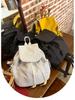 Korean Plaid Drawstring Backpack: Large-Capacity, Versatile, Lightweight Nylon School Bag
