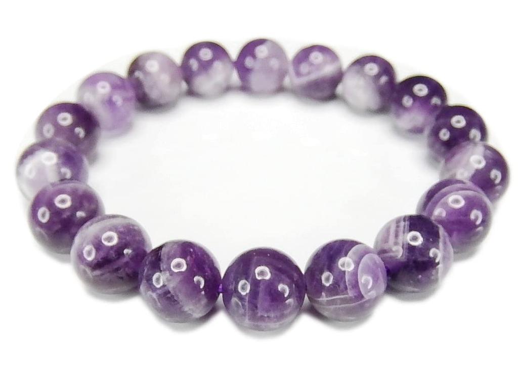 [Sekimachi] Phantom Amethyst, Approx. 10mm, AAA Natural Stone Bracelet, Prayer Beads, 150