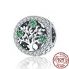 DIY Sparkling Family Tree Rose Flowers Car Heart Charm 925 Sterling Silver Beads Fit Original Fasion Bracelet Fine Jewelry Gift
