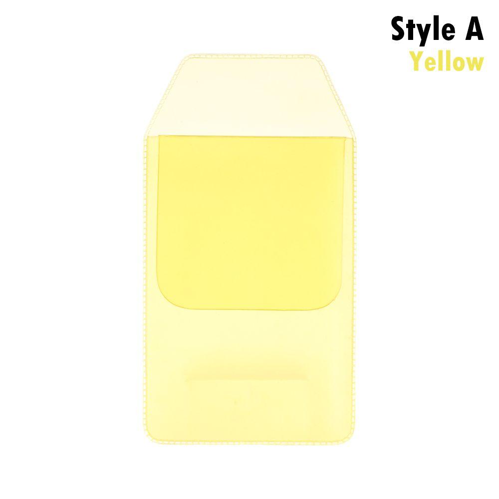 1Pc Candy Color PVC Card Bag Portable Pocket Protector Leak-Proof Pen Pouch Pencil Case Office School Doctors Nurses Supplies