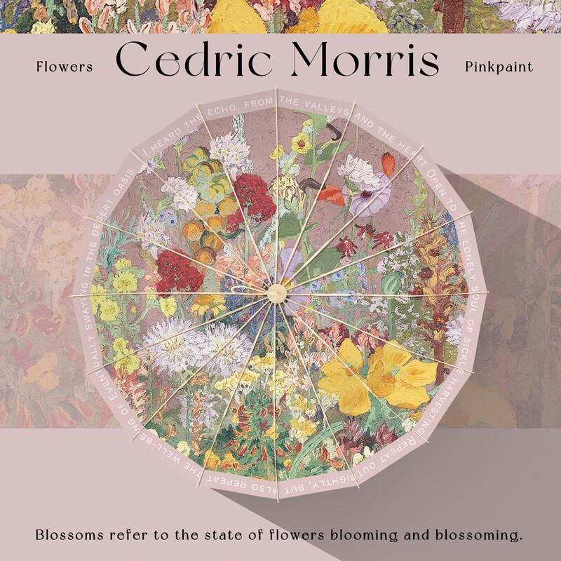 

Vintage Floral 16-Rib Foldable UV Sun & Rain Umbrella