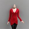 HAMRETHYPPZ 1/6 Scale Costume, 1/6 Scale Figure Clothes, Female, Sexy Dress, Ladylike Dress (Body, Head, Shoes, Etc. Not Included) (Red)