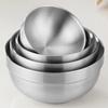 Double Layer Bowl Metal Food Serving Dishes Stainless Steel Bowl for Outdoor Use Dishwasher Safe Soup Bowl Kitchenwares