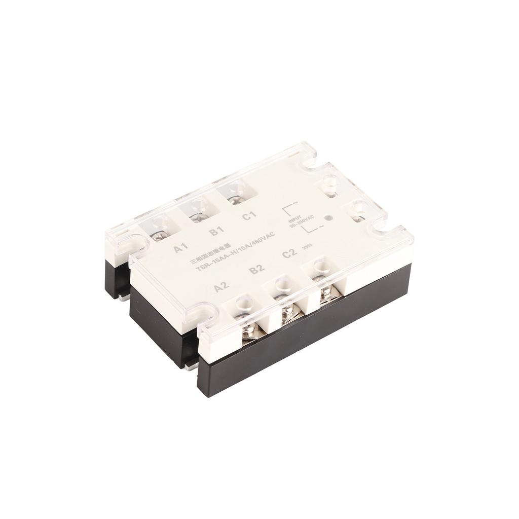 3 Phase Solid State Relay Fast Switching Speed Noise Free AC To AC SSR 90‑250VAC To 24‑480VAC TSR 15AA H (15A)
