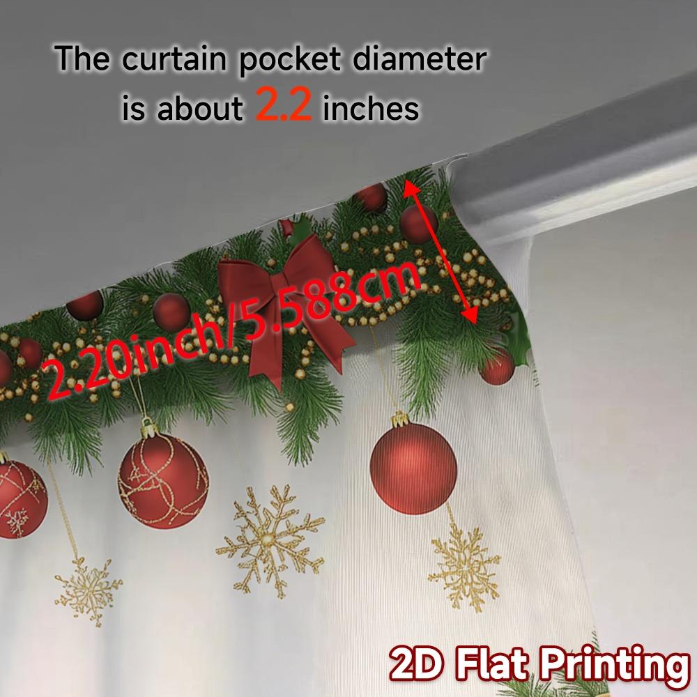2 Stück, Vorhänge Weihnachtsschmuck Geschenke Weihnachtszeit (2) Beliebte Modische Vorhänge Vielseitige Polyesterstoff-Vorhänge Kunst