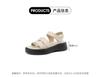 Bequeme koreanische Plateausandalen 2025 Sommer neues Nischendesign atmungsaktiv lässig vielseitig Trend Strandschuhe Damen