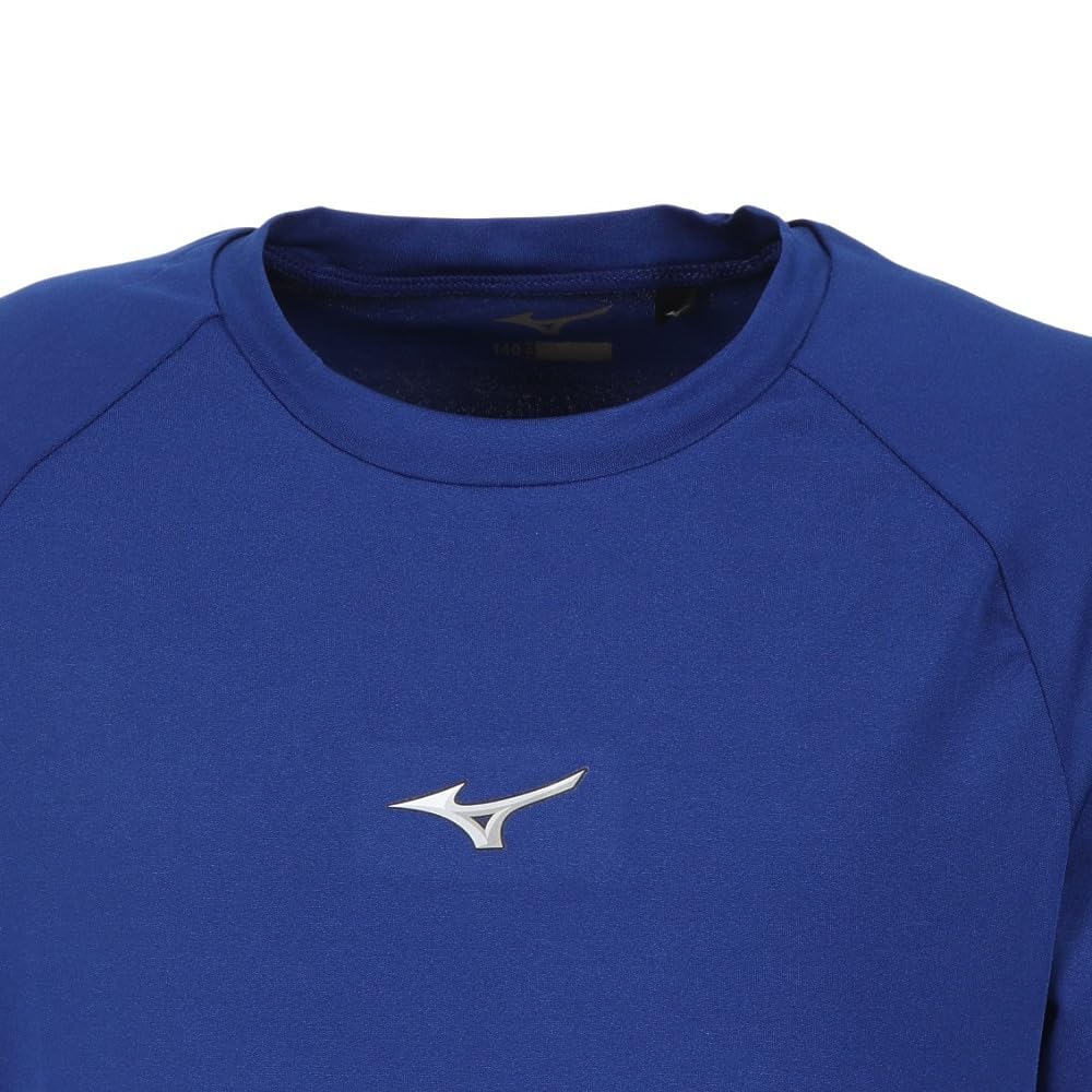 Mizuno Baseball Low Short Quick 12JAAP5227 Undershirt, Junior, Neck, Sleeve, Drying, (Blue/160/Jr)