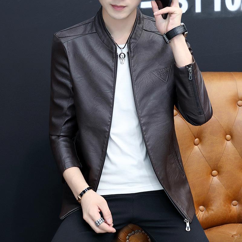 2025 Spring/Autumn Men's Trendy Leather Jacket - Stylish Youth Streetwear