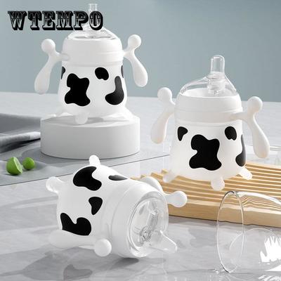 150ml/240ml Silicone Baby Bottle Imitation Breast Milk Newborn Baby Anti-fall Anti-flatulence Anti-choking Weaning Tool Baby Feeding Supplies
