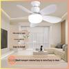 Six-Leaf Flower Pattern Ceiling Fan Light with Removable Blades, E27 Base, Ideal for Bedroom & Living Room.