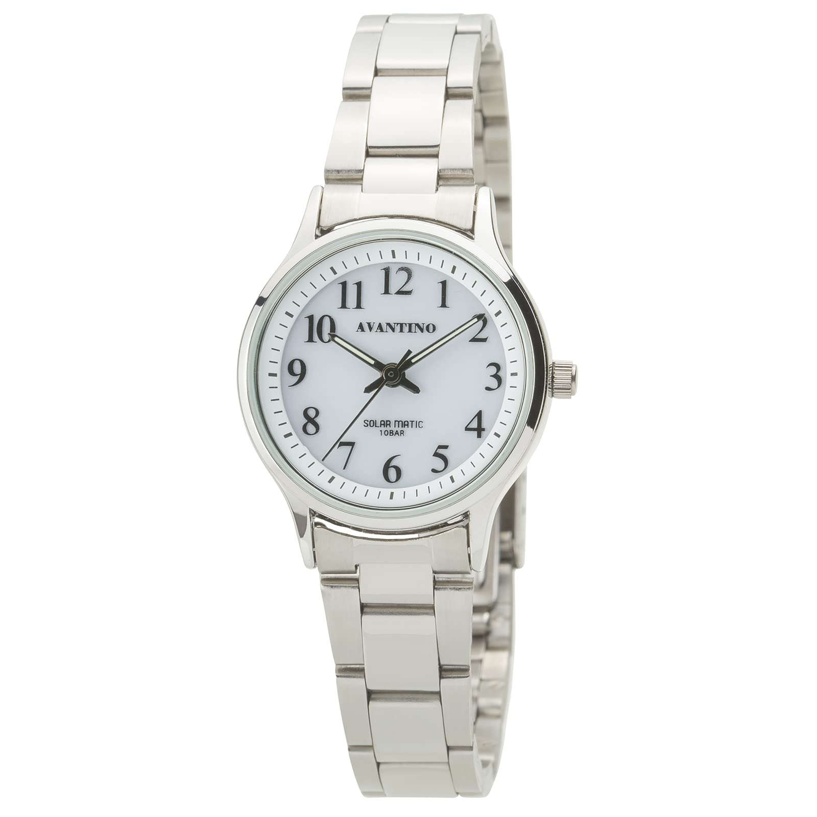 

[Clefa] Solar Watch Fully Charged 4 Months Waterproof Metal Band 191380 Women s Silver