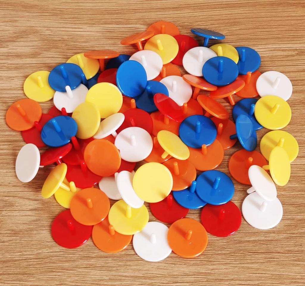 Adhere Golf Marker 50 Pieces Plastic Golf Ball Position Marker