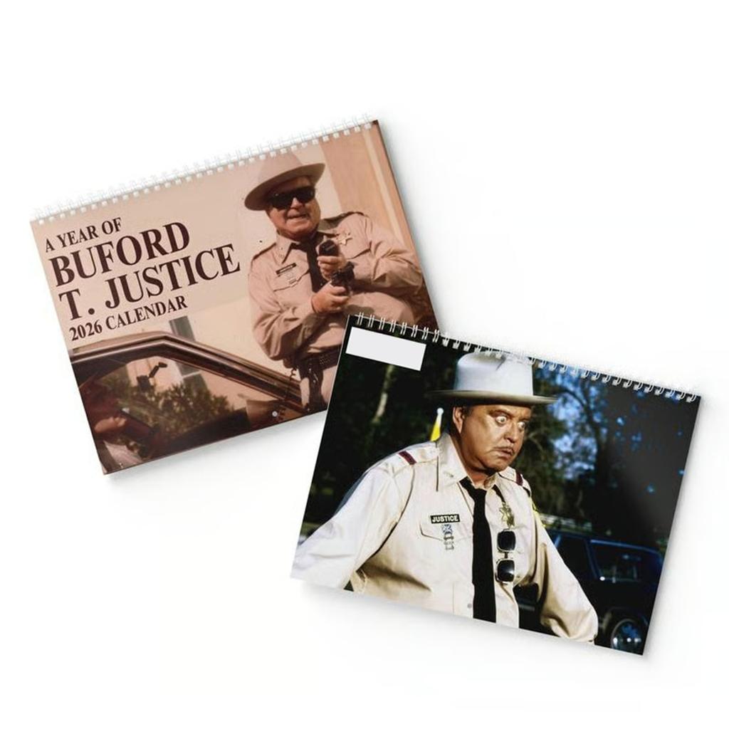 Sheriff Buford Inspired Wall Calendar 2026 - Smokeyy And The Badiit Theme - Unique Christmas & Holiday Gift Idea