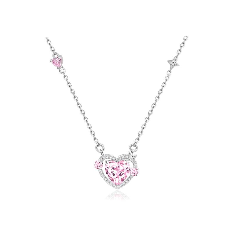 Barbie necklace [Sweet Love Limited Edition] Fugitive Princess Sweetheart Love Planet Clavicle Chain Exquisite Couple Confession Gift Box BBXLGQ0018 белый