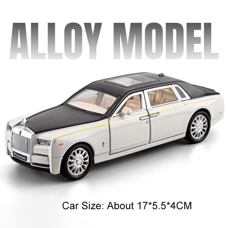 AAZH1 1:32 Rolls Royce Phantom Wraith Spielzeugautos Druckguss-Legierungsmodell mit Sound Licht Rückzieher Türen zu öffnen Autos Geschenk für den Geburtstag eines Freundes